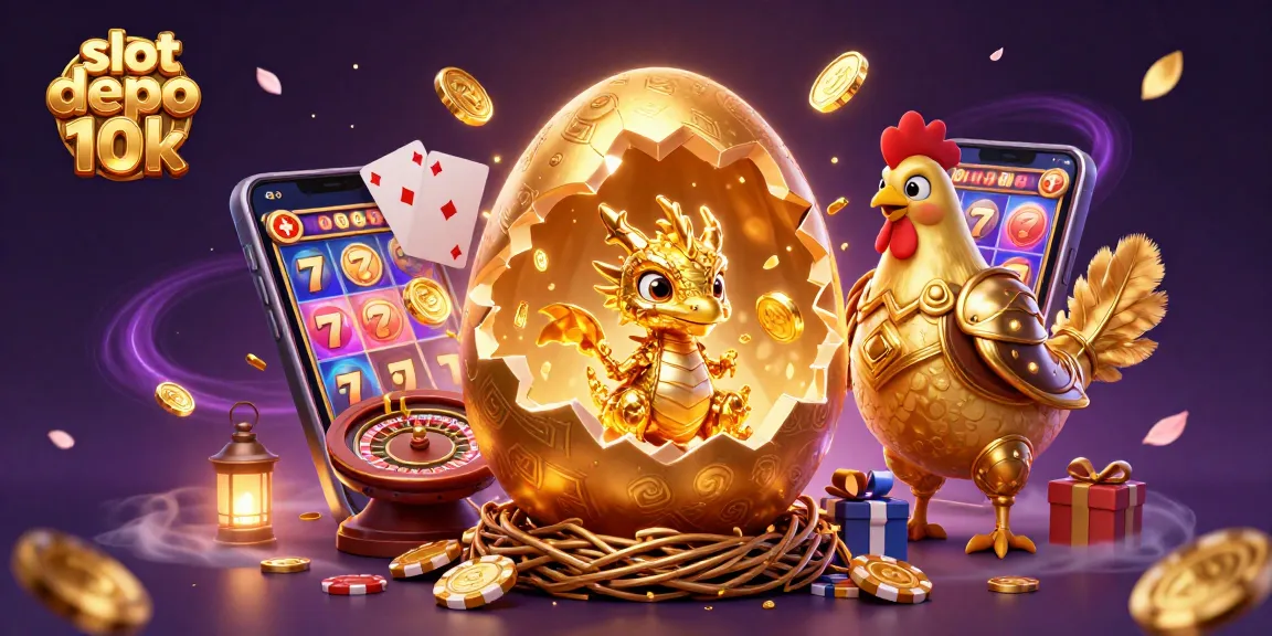 Experience winnings with slot depo 10k featuring a golden dragon and vibrant slot game elements!