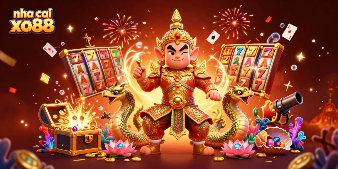 Experience exciting wins at nha cai xo88 with our vibrant, action-packed casino illustration.