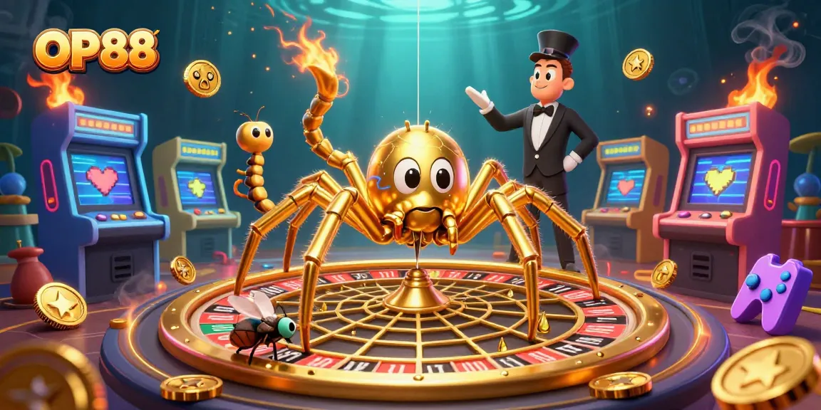 Join OP88 for thrilling roulette spins with engaging 3D casino animation featuring vibrant gaming elements.