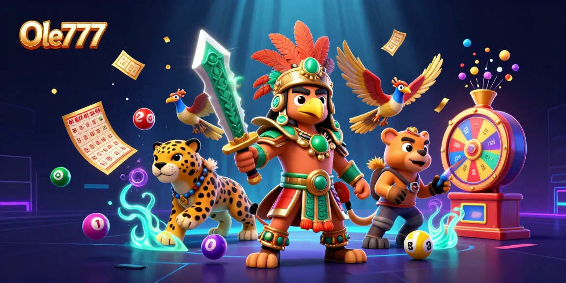 Join the excitement of Ole777 with vibrant lottery balls, a lively prize wheel, and dynamic cash rewards.