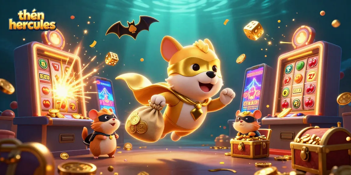 Experience thrilling wins with thần hercules in this vibrant casino adventure illustration.