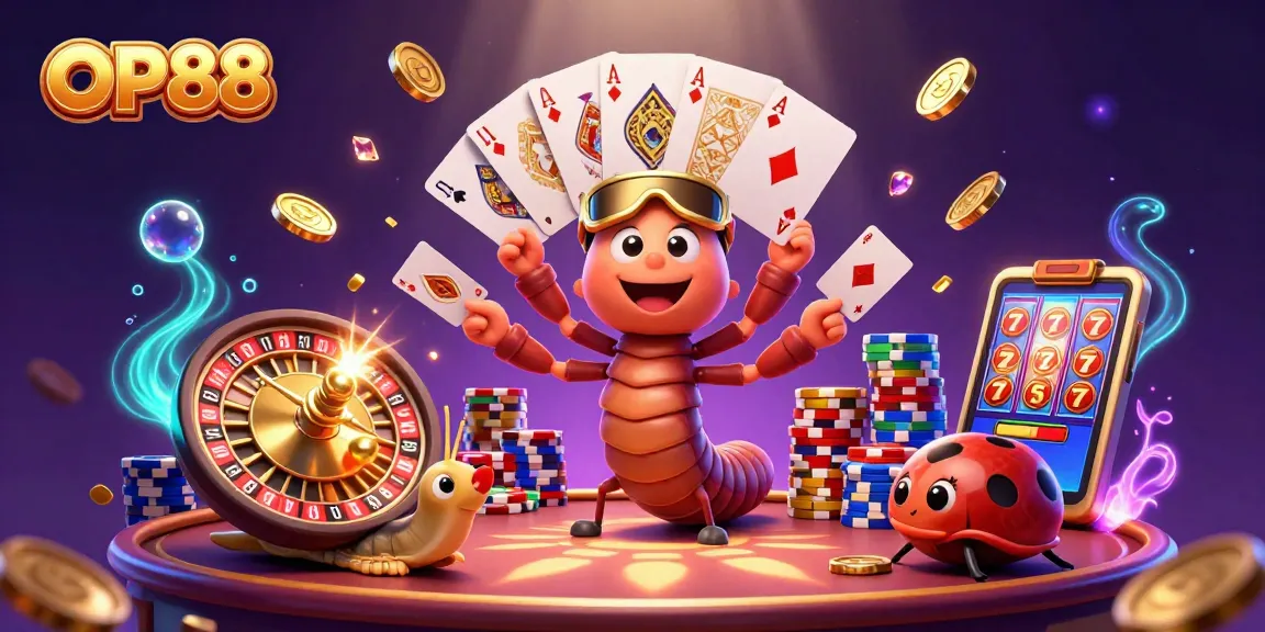 Experience thrilling gaming at OP88 with dynamic 3D characters and casino elements.