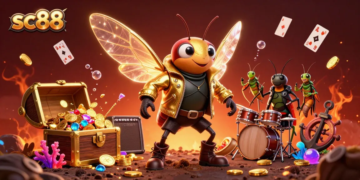 Spin and win with sc88 in this vibrant casino scene showcasing lively characters and gold coins.