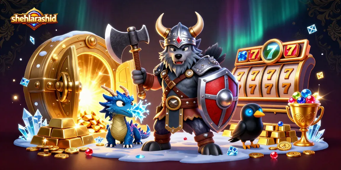 Join the adventure with shehlarashid in an exciting slot game scene featuring Viking valor and treasure.