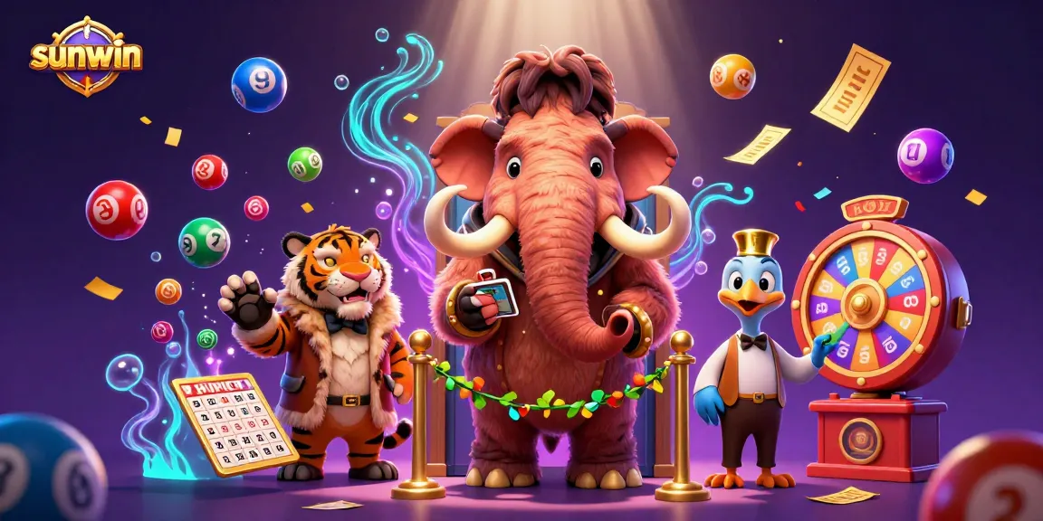 Experience sunwin's vibrant casino scene featuring lively characters and dynamic game elements.