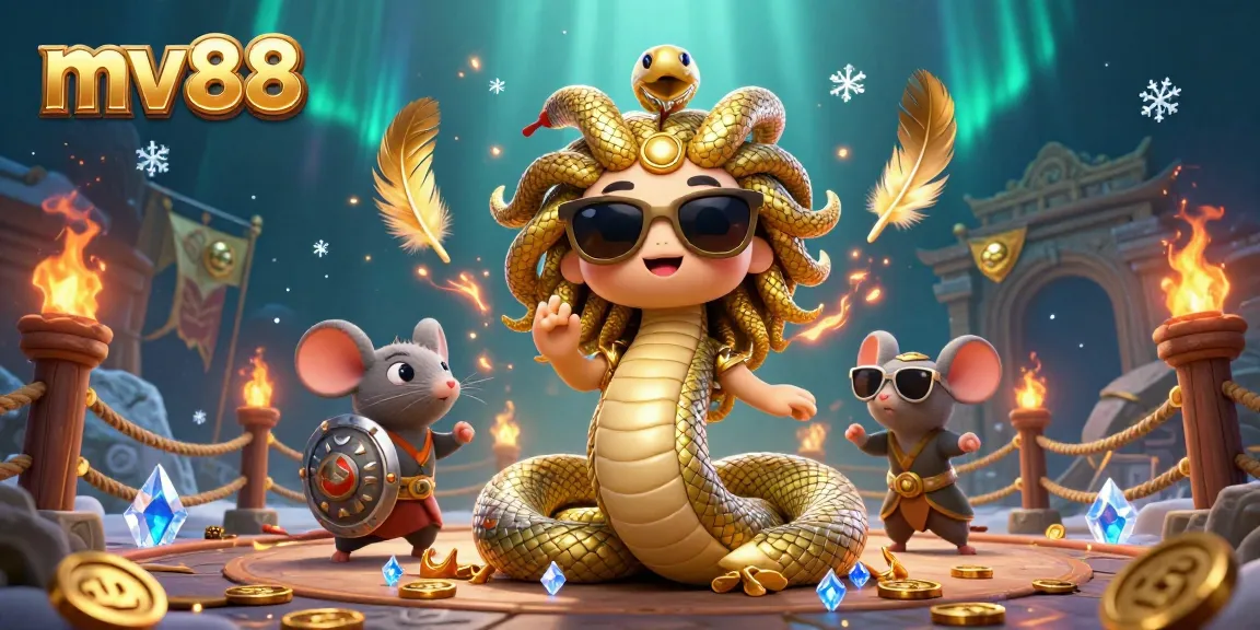 Win big at mv88 with a vibrant 3D illustration showcasing exciting casino elements.