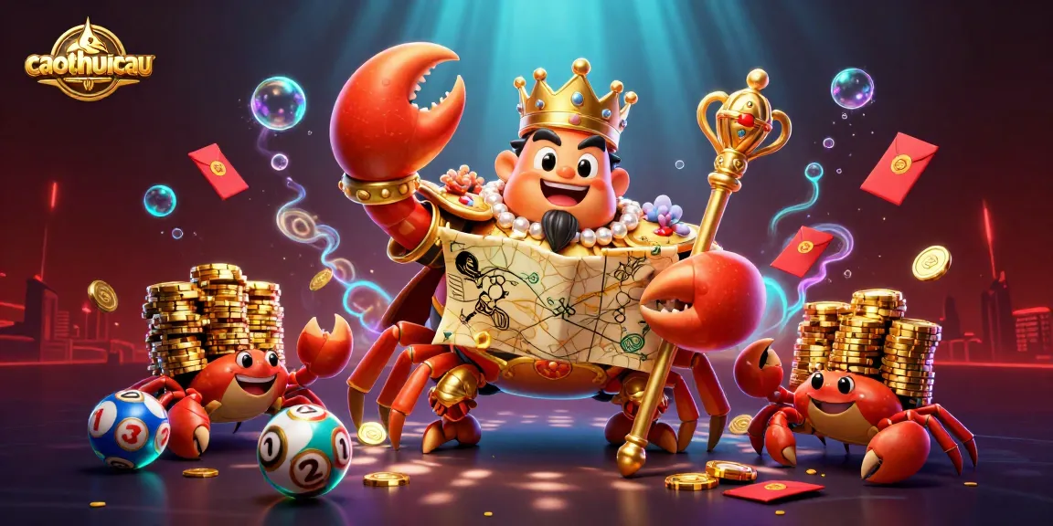 Spin and win with caothusoicau's golden crab emperor hosting a vibrant lottery scene