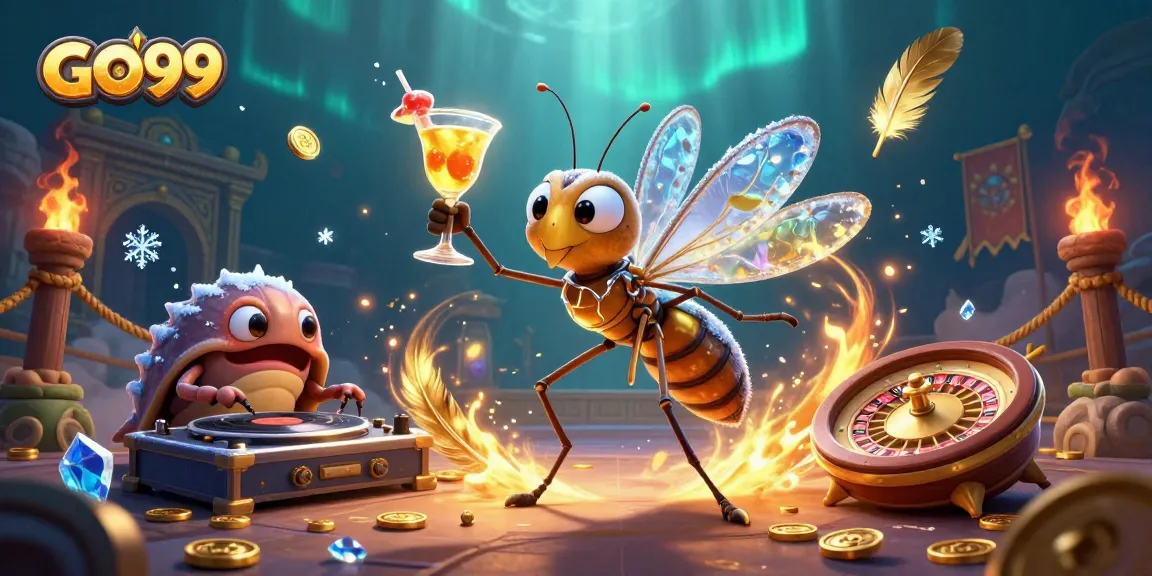 Experience exciting gameplay at GO99 with a lively casino mascot and engaging elements.