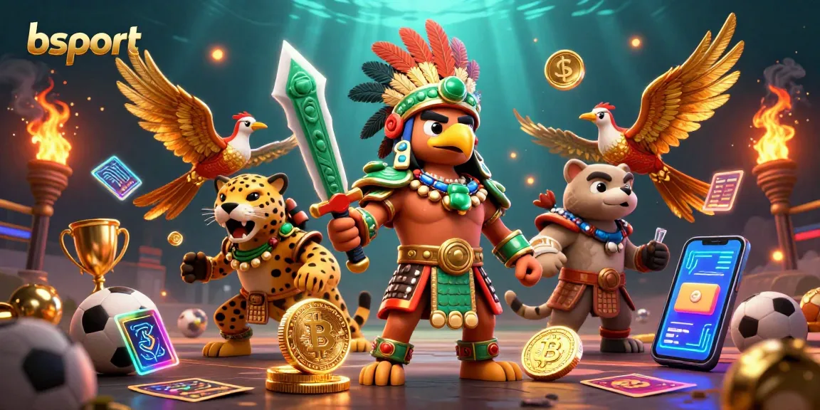 Engage with bsport sports betting adventures featuring dynamic warriors and crypto elements.