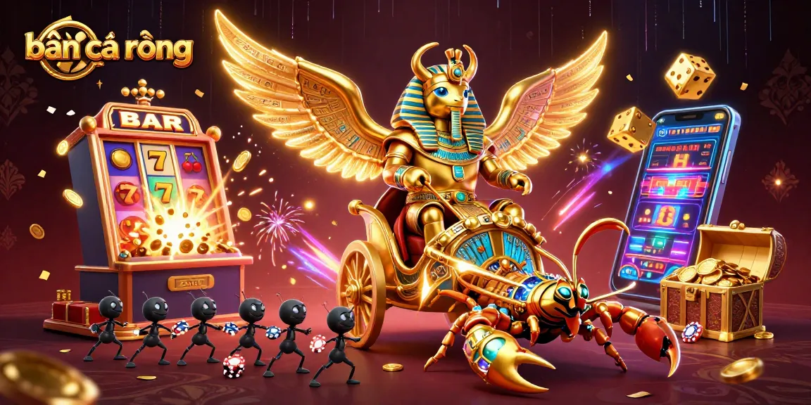 Engage in thrilling bắn cá rồng as vibrant casino characters explode in a jackpot of fun.
