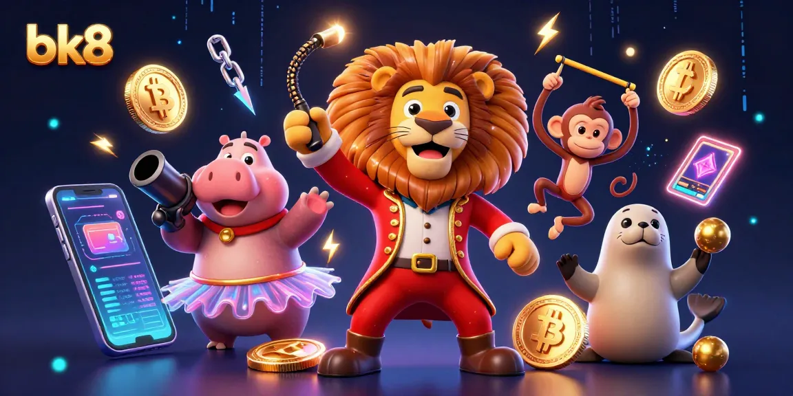 Experience thrilling wins with bk8 in a lively circus casino atmosphere filled with crypto elements.