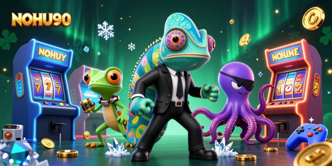 Engage in thrilling gameplay at NOHU90 featuring vibrant casino elements and adventurous characters.