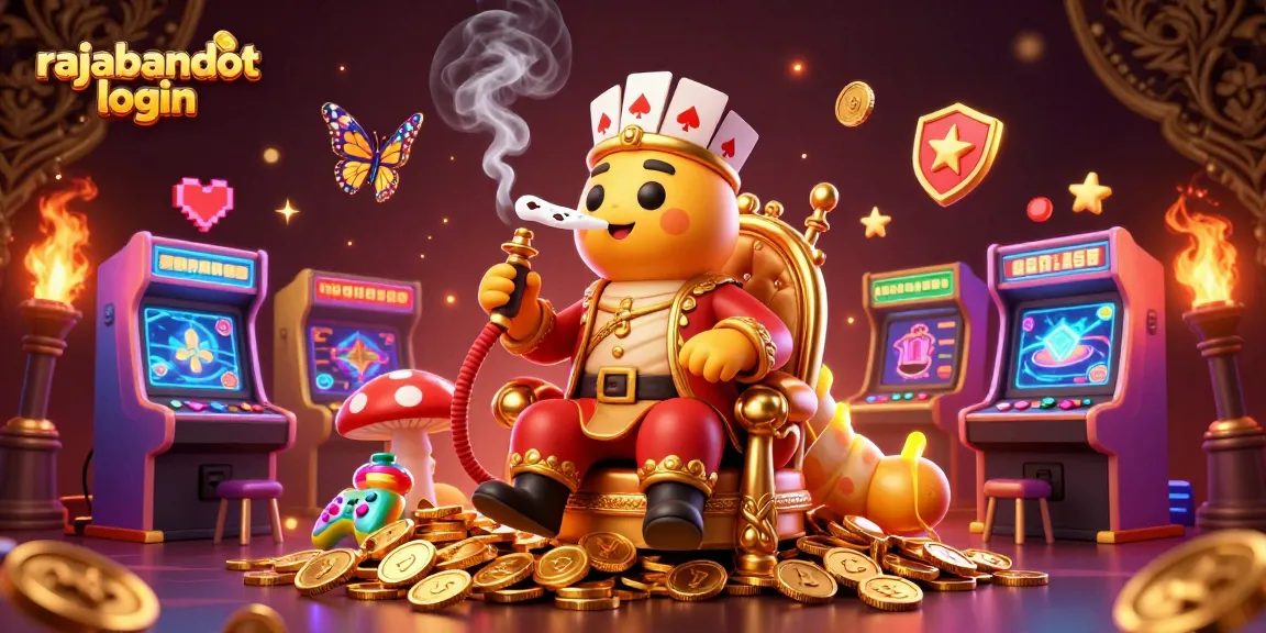 Experience rajabandot login at a vibrant casino scene filled with exciting gaming elements and rich details.