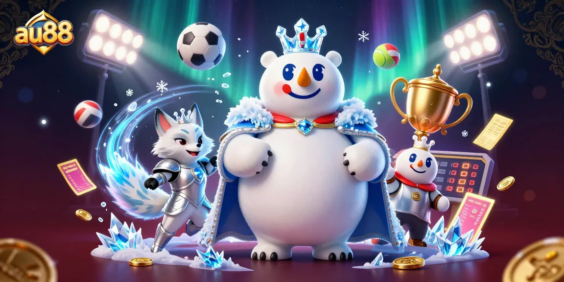 Engage in the thrilling action at au88 with 3D characters and dynamic sports elements, showcasing an exciting gaming atmosphere.