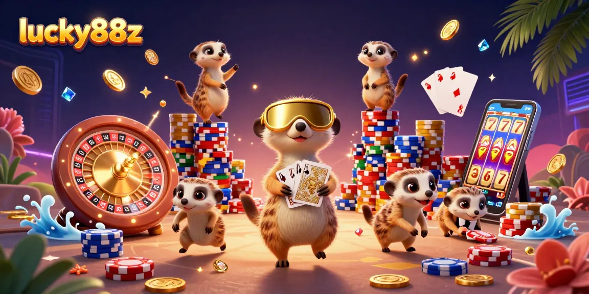 Experience winning moments with the vibrant lucky88z casino scene featuring meerkats in action.