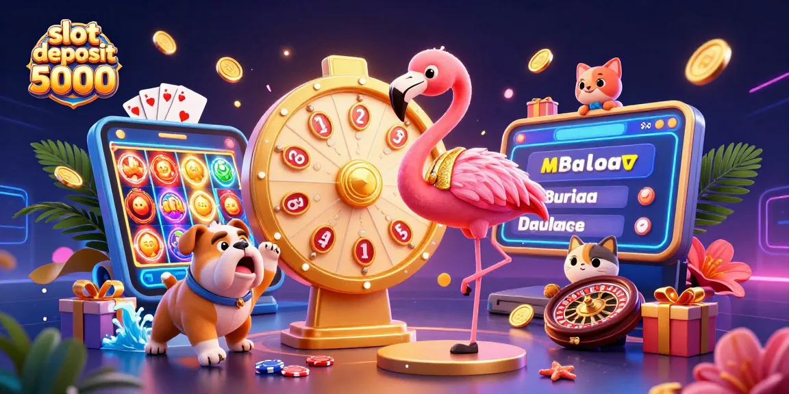 Engage in thrilling gameplay with slot deposit 5000, featuring vibrant 3D characters and dynamic casino elements.