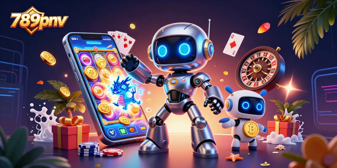 Engage in thrilling gameplay with 789pnv's dynamic 3D casino scene featuring vibrant characters and exciting game elements.